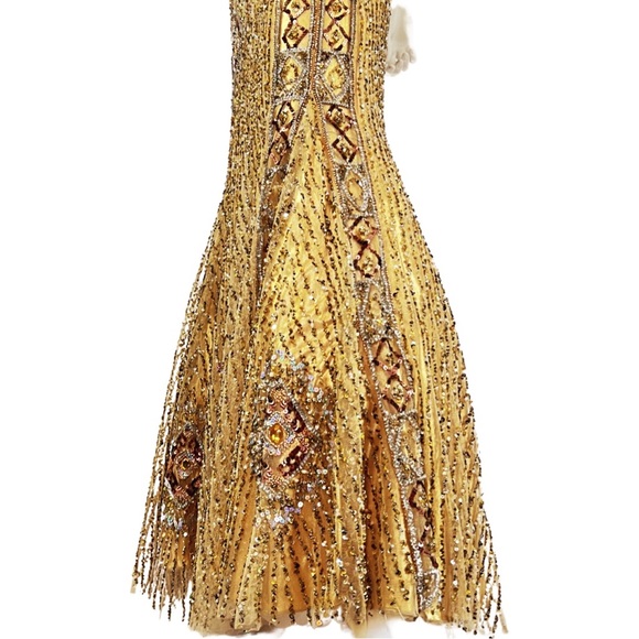 Bain de Nuit Couture Embellished Strapless Mermaid Evening Gown Size FR 38 US 4 - Picture 9 of 15